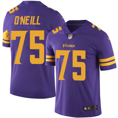 Minnesota Vikings #75 Limited Brian O Neill Purple Nike NFL Men Jersey Rush Vapor Untouchable->minnesota vikings->NFL Jersey